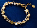Bracelet Double Rang — Trèfles Dorés & Perles Nacrées | Les Basiques de ZORVAE