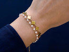 Bracelet Double Rang — Trèfles Dorés & Perles Nacrées | Les Basiques de ZORVAE