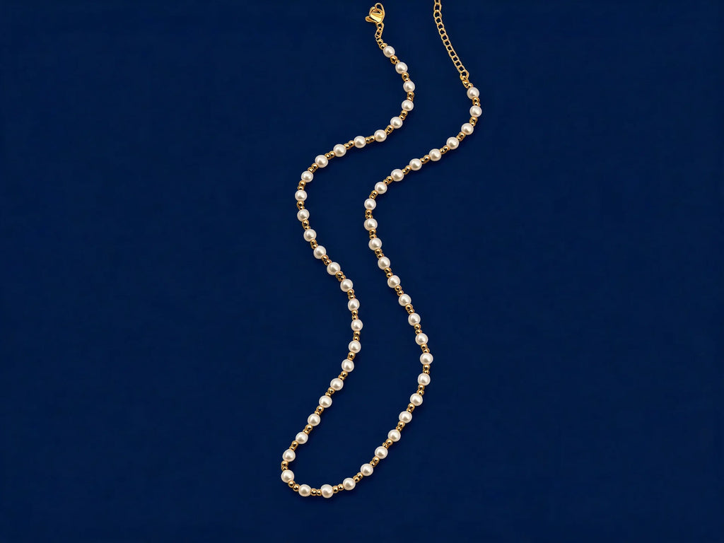 Collier Perles & Perles Dorées — Ras-de-Cou | Les Basiques de ZORVAE