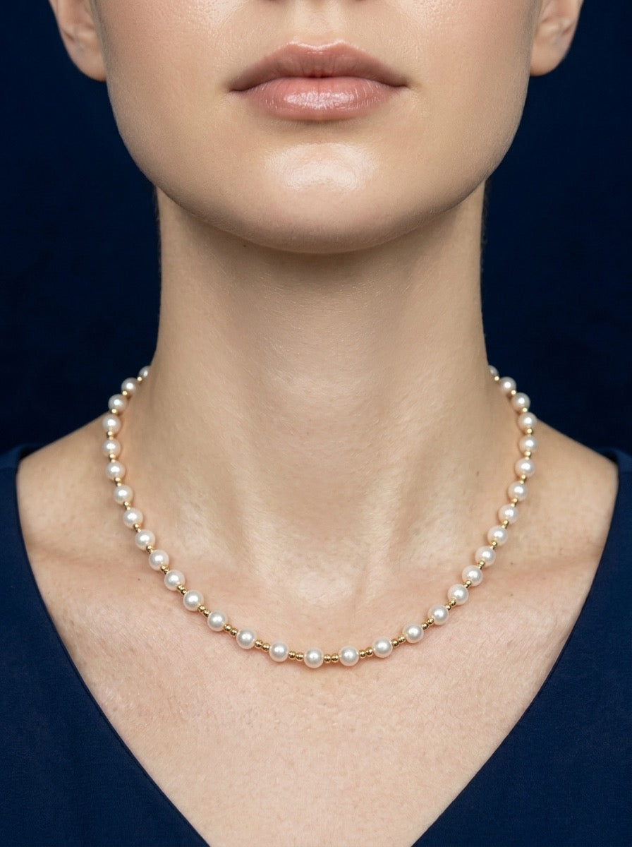 Collier Perles & Perles Dorées — Ras-de-Cou | Les Basiques de ZORVAE